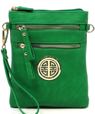 Fashion Logo Cross Body Bag WU002L GREEN